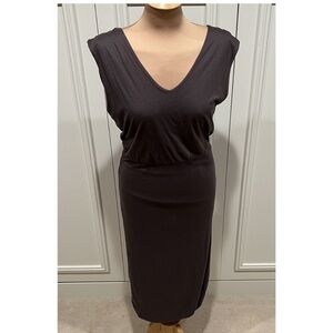 Sleeveless V-Neck Black Mini Dress